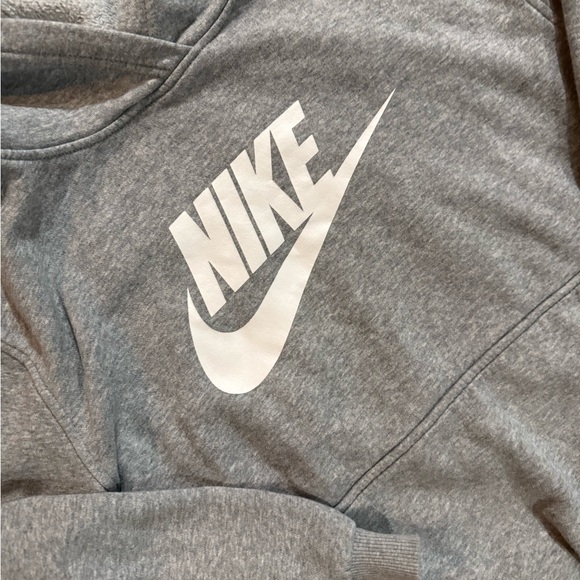 Nike Youth L+ Light Gray Nike Hoodie and short Set - Picture 4 of 5